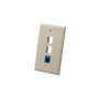 FACEPLATE, FLAT, 1-GANG, 3-PORT, IVORY