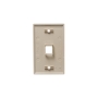 FACEPLATE, FLAT, 1-GANG, 1-PORT, IVORY
