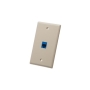 FACEPLATE, FLAT, 1-GANG, 1-PORT, IVORY