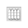 FACEPLATE, FLAT, 2-GANG, 12-PORT, WHITE