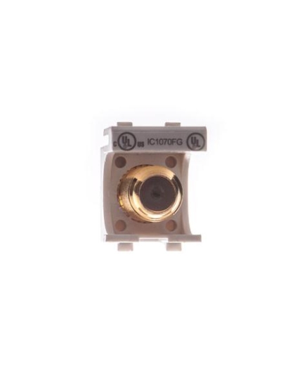 MODULE, F-TYPE, GOLD PLATED, 25 PK WHITE