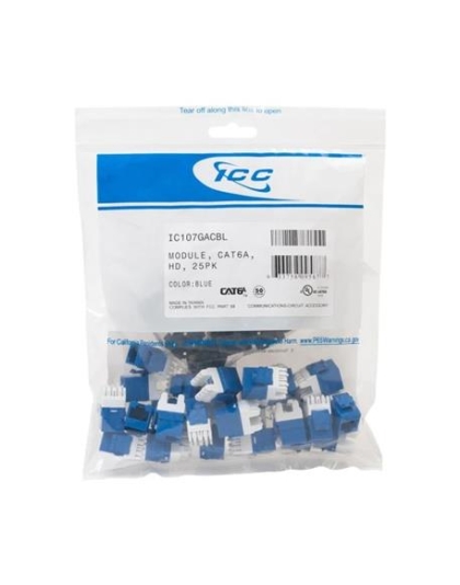MODULE, CAT6A, HD, 25PK, BLUE