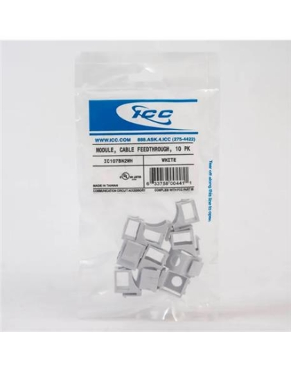 MODULE, CABLE FEEDTHROUGH, 10PK, WHITE