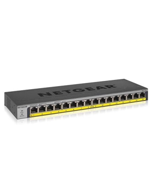 16-Port PoE/PoEplus Gb Ethernet UnMgd.