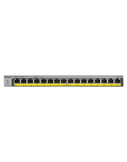 16-Port PoE/PoEplus Gb Ethernet UnMgd.