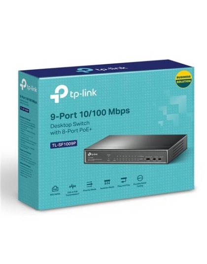 9-Port 10/100Mbps Desktop Switch w/8PoE+