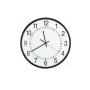 16in Rnd Wired Analog Clock, Black, Sur