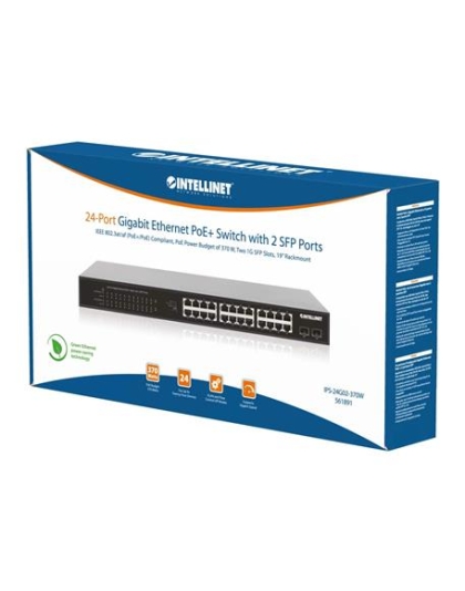 24 Port Gigabit Unmanaged PoE 370watt