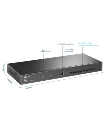 8-Port 10GE SFPplus L2plus Mnged Switch