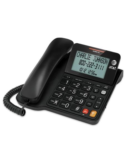 Corded Speakerphone with Display - BLACK