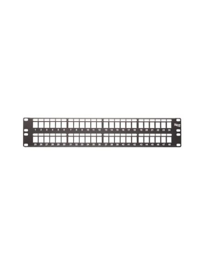 PATCH PANEL, BLANK, HD, 48-PORT, 2 RMS
