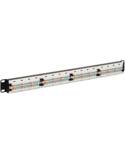 PATCH PANEL, CAT 6, 24-PORT, 1 RMS