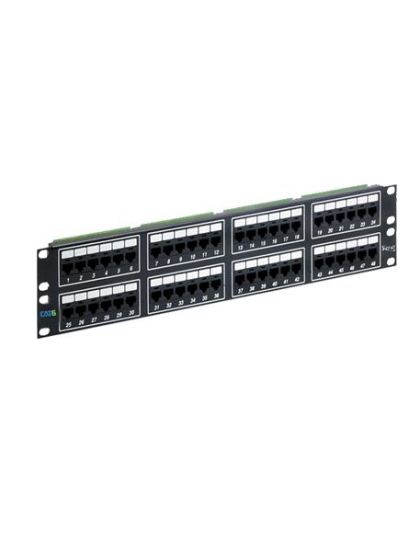 PATCH PANEL, CAT 6, 48-PORT, 2 RMS