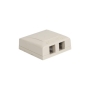SURFACE MOUNT BOX, ELITE, 2-PORT, WHITE