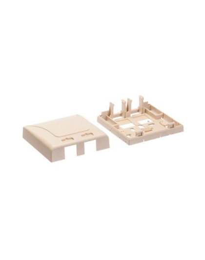 SURFACE MOUNT BOX, ELITE, 2-PORT, IVORY