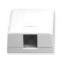 SURFACE MOUNT BOX, ELITE, 1-PORT, WHITE