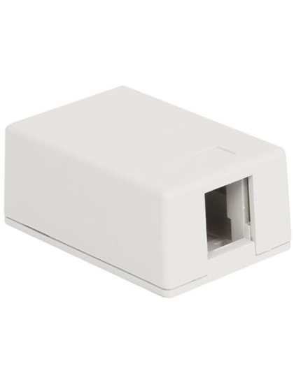 SURFACE MOUNT BOX, 1-PORT, 25PK, WH