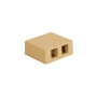 SURFACE MOUNT BOX, 2-PORT, 25PK, IV