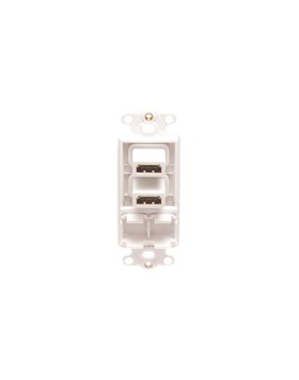 INSERT, DECOREX, 2-PORT, DUAL HDMI, WH