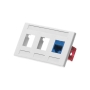FACEPLATE, FURNITURE, 3-PORT, WHITE