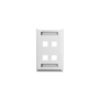 FACEPLATE, ID, 1-GANG, 4-PORT, WHITE