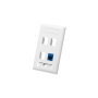 FACEPLATE, ID, 1-GANG, 4-PORT, WHITE