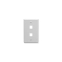 FACEPLATE, OVERSIZED, 2-PORT, WHITE