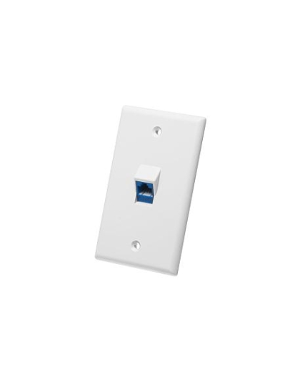 FACEPLATE, ANGLED, 1-GANG, 1-PORT, WHITE