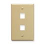 FACEPLATE, OVERSIZED, 2-PORT, IVORY
