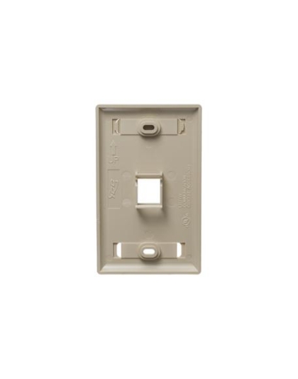 FACEPLATE, ID, 1-GANG, 1-PORT, IVORY