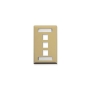 FACEPLATE, ID, 1-GANG, 3-PORT, IVORY