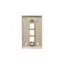FACEPLATE, ID, 1-GANG, 3-PORT, IVORY