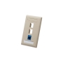FACEPLATE, ID, 1-GANG, 3-PORT, IVORY