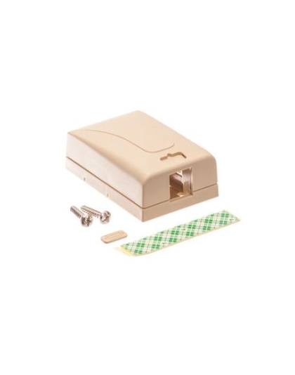 SURFACE MOUNT BOX, ELITE, 1-PORT, IVORY