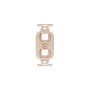 INSERT, ELECTRICAL, 2-PORT, IVORY