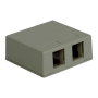 SURFACE MOUNT BOX, 2-PORT, GRAY