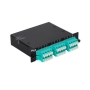 MPO CASSETTE, 24F, MM, LC QUAD, 10G