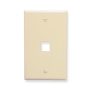 FACEPLATE, OVERSIZED, 1-PORT, ALMOND