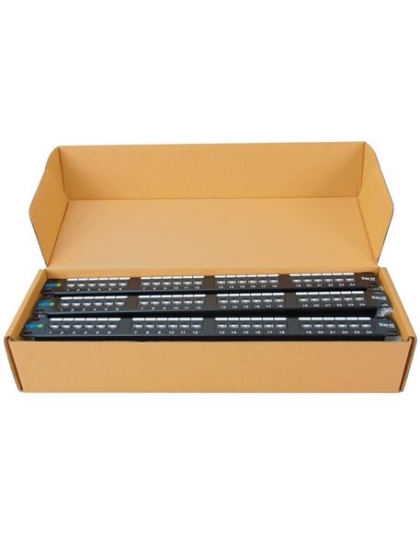 PATCH PANEL, CAT 6, 24-PORT, 1 RMS, 6 PK