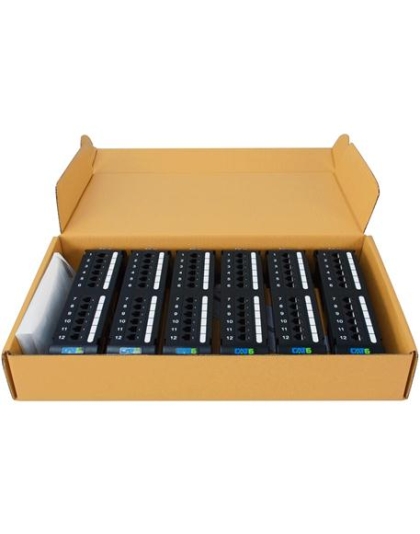 PATCH PANEL, VERT, CAT 6, 12-PORT, 6 PK