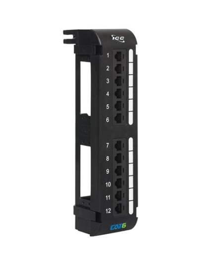 PATCH PANEL, VERT, CAT 6, 12-PORT, 6 PK