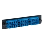 ADAPTER PANEL, 6 QUAD LC, 24F, BLUE, SM