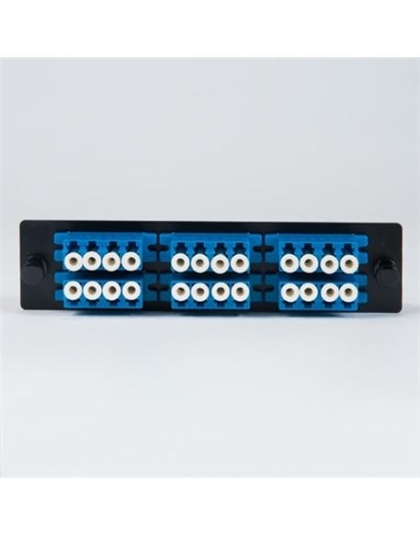 ADAPTER PANEL, 6 QUAD LC, 24F, BLUE, SM