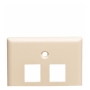 FACEPLATE, FLAT, 1-GANG, 6-PORT, ALMOND