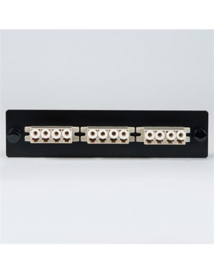 ADAPTER PANEL, 3 QUAD LC, 12F, BEIGE, MM