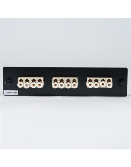 ADAPTER PANEL, 3 QUAD LC, 12F, BEIGE, MM