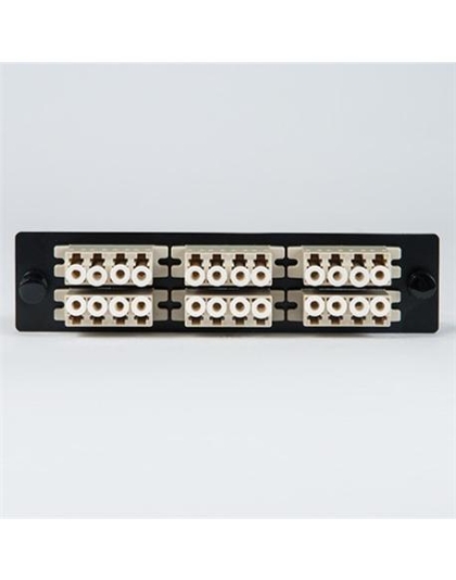 ADAPTER PANEL, 6 QUAD LC, 24F, BEIGE, MM