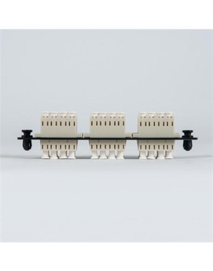 ADAPTER PANEL, 6 QUAD LC, 24F, BEIGE, MM