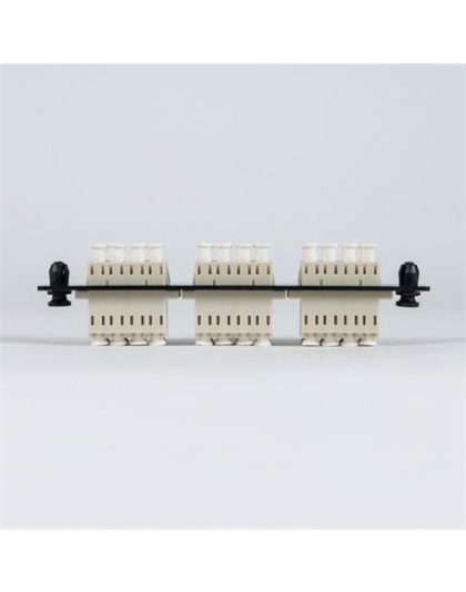 ADAPTER PANEL, 6 QUAD LC, 24F, BEIGE, MM