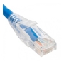 PATCH CORD, CAT5e, CLEAR BOOT, 3' BLUE